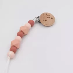Pacifier Holder Bamboom - PINK 04 Pacifier Holder Bamboom - PINK 04