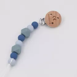 Pacifier Holder Bamboom - BLUE 07 Pacifier Holder Bamboom - BLUE 07