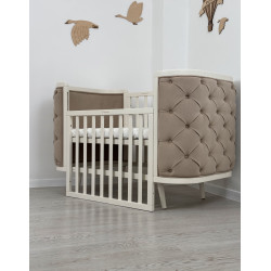 Gultiņa-transformers Boho ar kustīgu sienu Milk/Beige Velour