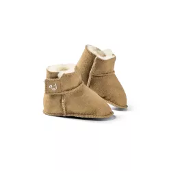 Fellhof KUSCHL Lambskin Baby Booties Brown Fellhof KUSCHL Lambskin Baby Booties Brown