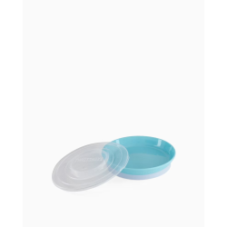 Twistshake Bērnu šķīvis ar vāciņu Pastel Blue