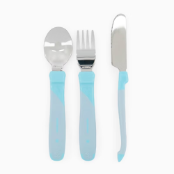 Twistshake Children's Cutlery Stainless Steel 12m+ Pastel Blue