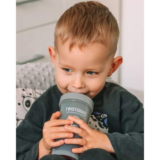 Twistshake Krūze Twistshake Kid Cup 12m+ 360ml Pastel Grey