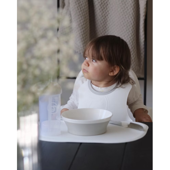 Twistshake Silikona Priekšautiņi Twistshake Infant Bibs 2-pack Grey/White