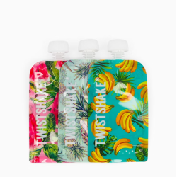 Twistshake atkārtoti lietojami barošanas maisiņi – 3 gab., 220 ml, augļi