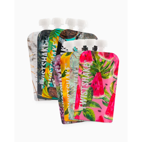 Twistshake atkārtoti lietojami barošanas maisiņi – 8 gab., 220 ml, augļi