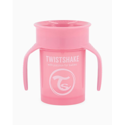 Twistshake 360°  Mācību Krūze 230 ml, 6+ mēneši, Pastel Pink