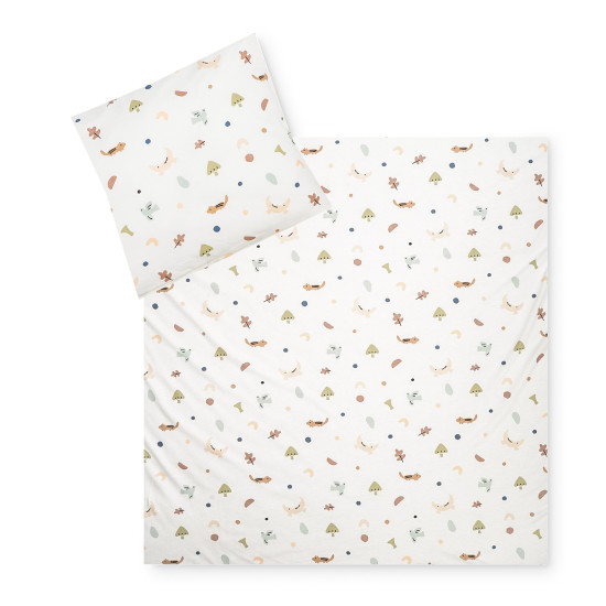 Gultas veļas komplekts JERSEY "Animals" 80x80 + 35x40 cm