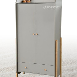 Divdurvju Skapis Ingvart Nika Cold Beige/Natural