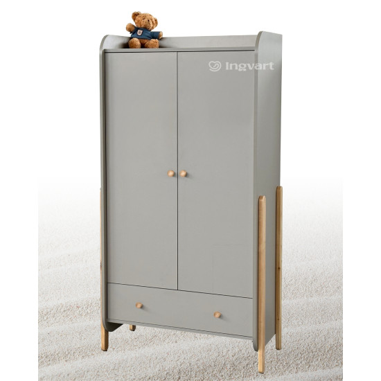 Divdurvju Skapis Ingvart Nika Cold Beige/Natural