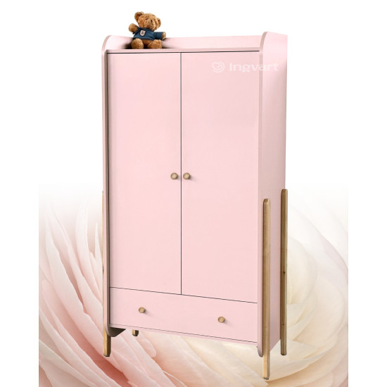 Divdurvju Skapis Ingvart Nika Pink/Natural