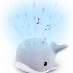 ZAZU Wally – Muzikālā nakts lampa un projektors Valis, pelēks