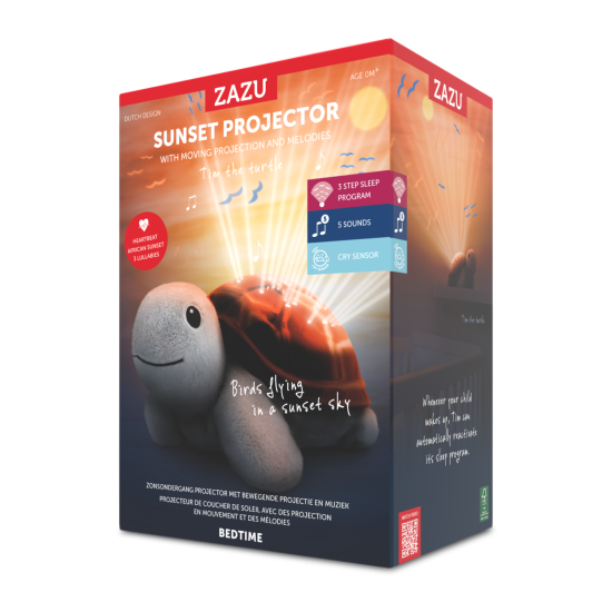 ZAZU Tim – Muzikālā nakts lampa un projektors Bruņurupucis