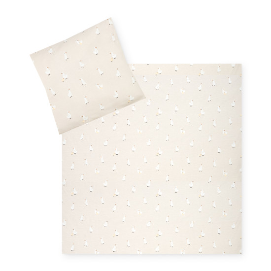 Gultas veļas komplekts JERSEY "Little Goose" 80x80 + 35x40 cm