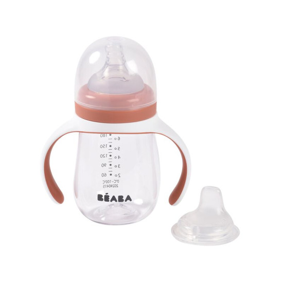BÉABA® 2-in-1 Mācību krūzīte 210 ml – Terracotta