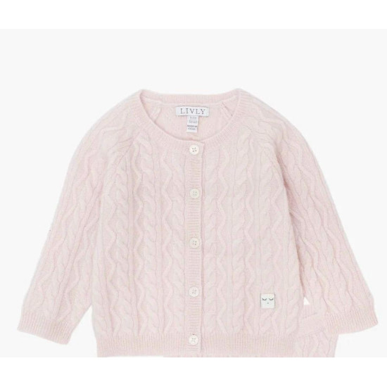 Livly Cashmere Cable Knit Cardigan 1-3m