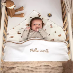 Meyco Baby muslīnu autiņu komplekts Forest Animals Toffee (3 gab., 70x70 cm)