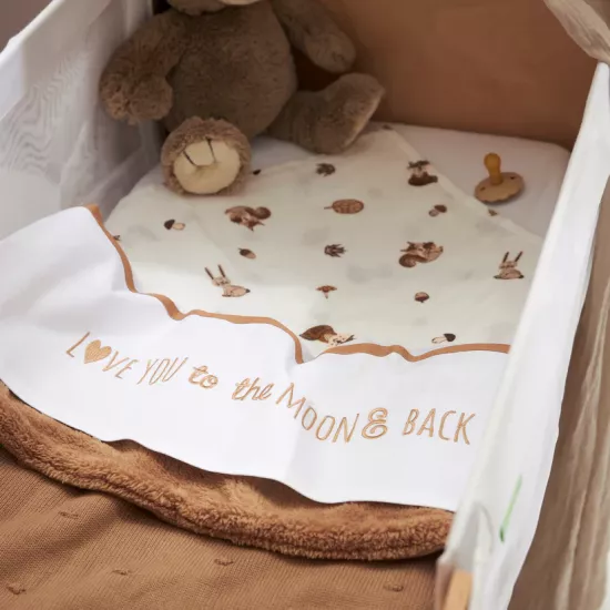 Meyco Baby muslīnu autiņu komplekts Forest Animals Toffee (3 gab., 70x70 cm)