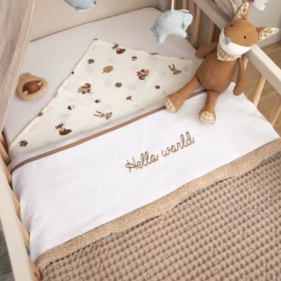 Meyco Baby muslīnu autiņu komplekts Forest Animals Toffee (3 gab., 70x70 cm)