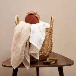 Meyco Baby muslīnu autiņu komplekts Branches Sand (2 gab., 120x120 cm)