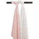 Meyco Baby muslīnu autiņu komplekts Mini Panther Soft Pink (2 gab., 120x120 cm)
