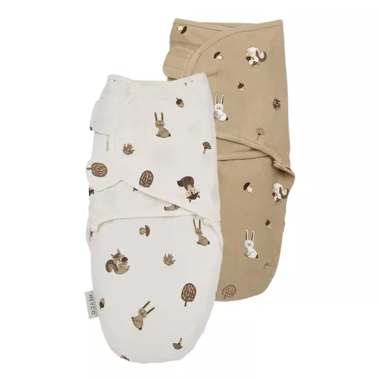 Mayco Baby Forest Animals Sand Autiņš ietīšanai 2gab 0-3m