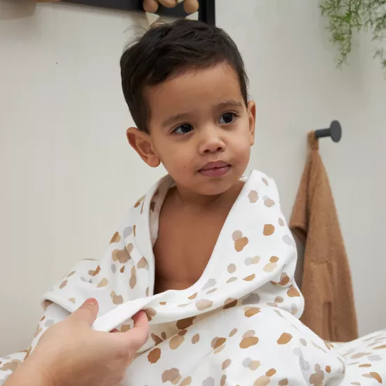 Meyco Baby Vannas dvielis ar kapuci Stains Neutral 90x90cm