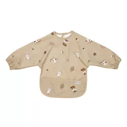 Meyco Baby Ūdensnecaurlaidīgs priekšautiņš ar piedurknēm Forest Animals Sand 4-18m