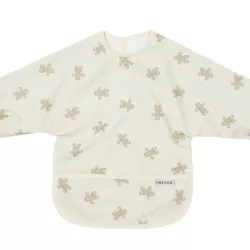 Meyco Baby Ūdensnecaurlaidīgs priekšautiņš ar piedurknēm Gingerbread Soft sand 4-18m