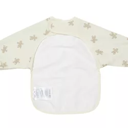 Meyco Baby Ūdensnecaurlaidīgs priekšautiņš ar piedurknēm Gingerbread Soft sand 4-18m