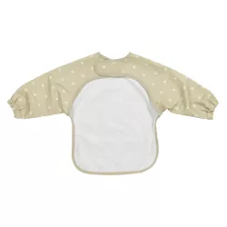 Meyco Baby Ūdensnecaurlaidīgs priekšautiņš ar piedurknēm Sweet Heart Sand/Soft Sand 4-18m