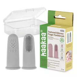 Зубная щетка для пальца Haaka Silicone Finger Toothbrush 2pcs Suva Grey