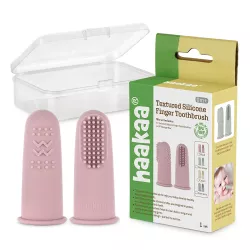 Зубная щетка для пальца Haaka Silicone Finger Toothbrush 2pcs Blush
