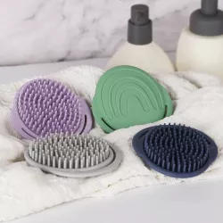 Детская щетка для шампуня Haaka Silicone Shampoo Brush Slate Green