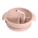 Haaka Silikona Šķīvis ar Piesūcekni Silicone Divided Suction Bowl - Blush