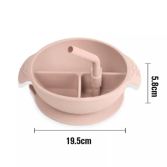 Haaka Silikona Šķīvis ar Piesūcekni Silicone Divided Suction Bowl - Suva Grey