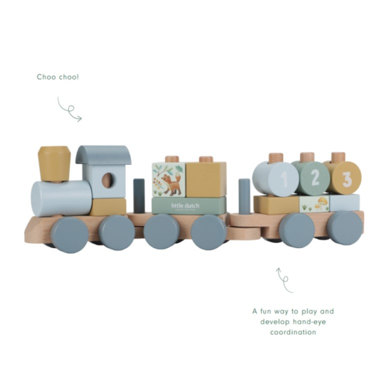 Koka Vilciens Little Dutch Stacking Train´Forest Friends´ FSC