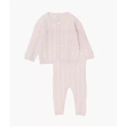 Livly Kašmira Komplekts Cashmere Cable Knit Set Pink
