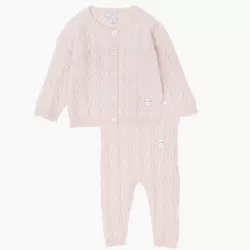 Livly Kašmira Komplekts Cashmere Cable Knit Set Pink