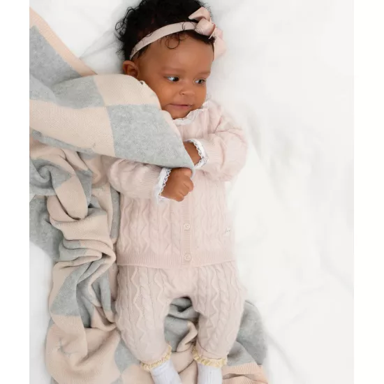 Livly Kašmira Komplekts Cashmere Cable Knit Set Pink