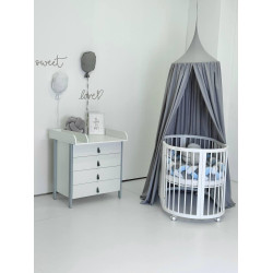 Mēbeļu komplekts Smertbed White+ Kumode Scandi White/Grey Legs