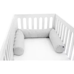 Бортик-змейка в кроватку Jersey "Tiny squares grey"