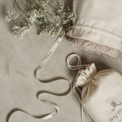 Braided 100% natural Merino wool blanket Light Grey - premium collection