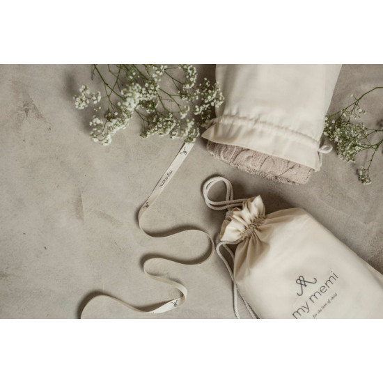 Merino vilnas pleds Light Grey Braided - Premium Collection