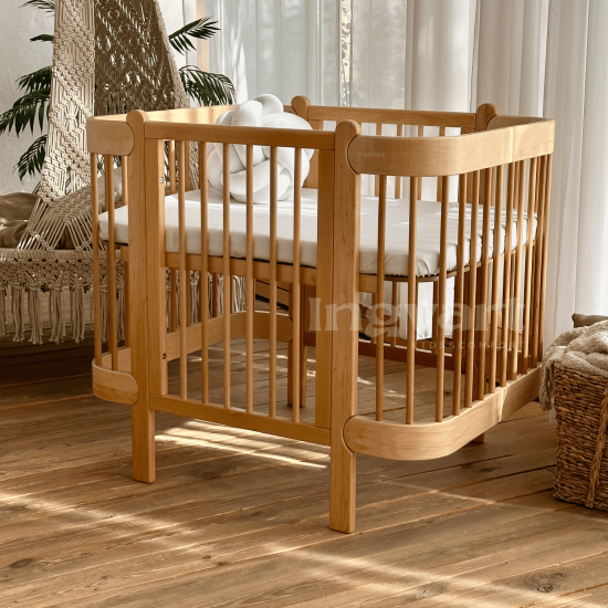 Mēbeļu komplekts: gulta Nika (Natural) + kumode Scandi Graphite/Natural