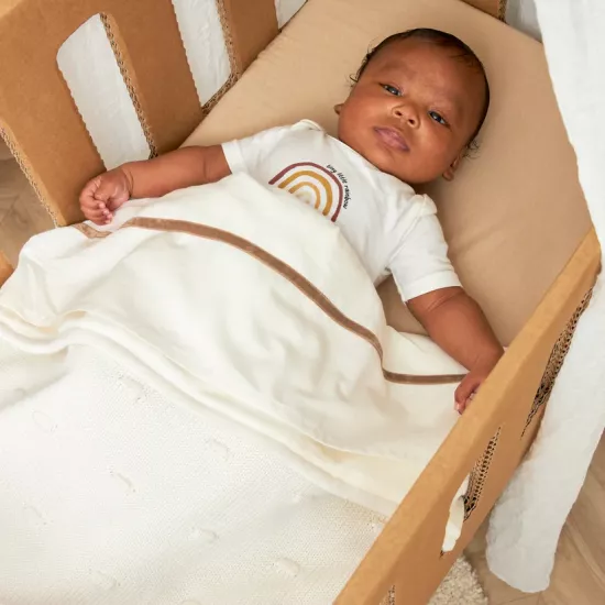 Meyco Baby Bērnu pleds Blanket Knots Offwhite 75x100cm