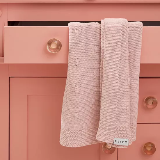 Meyco Baby Bērnu pleds Blanket Knots Pink 75x100cm