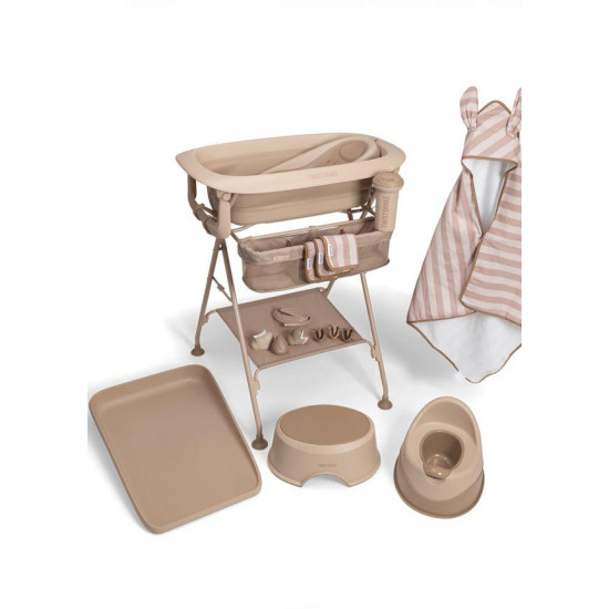 Vanniņa Ar Statīvu Twistshake Luxury Bath Kit Mokka