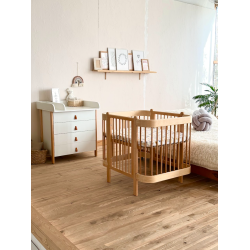 Furniture set: Nika crib Natural +  Scandi dresser White/Natural