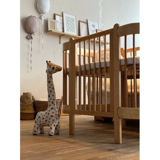 Mēbeļu komplekts: gulta Nika Natural + kumode Scandi White/Natural